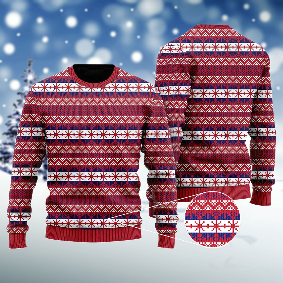 Pixel Christmas Pattern Ugly Sweater – Best Christmas Gifts 2023