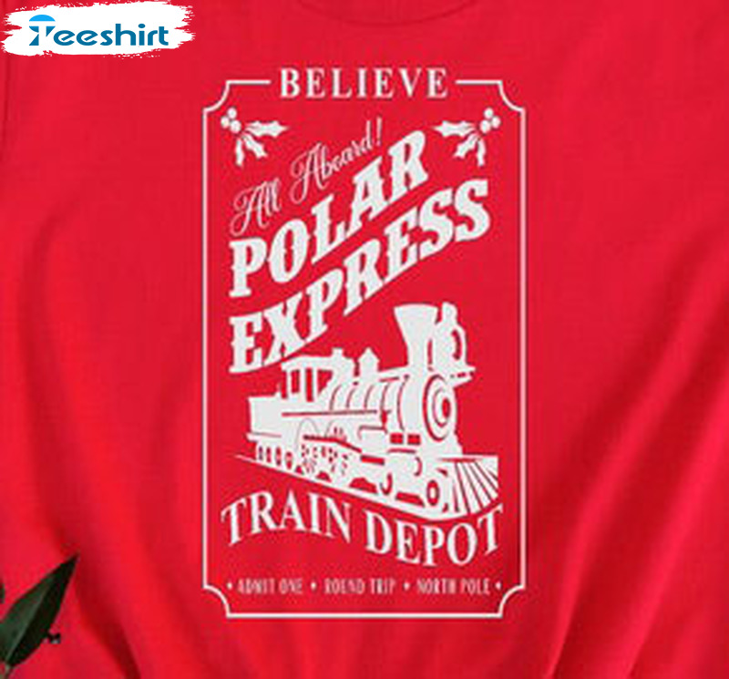 Polar Express Train Depot Shirt – Christmas Holiday Unisex T-shirt Sweatshirt