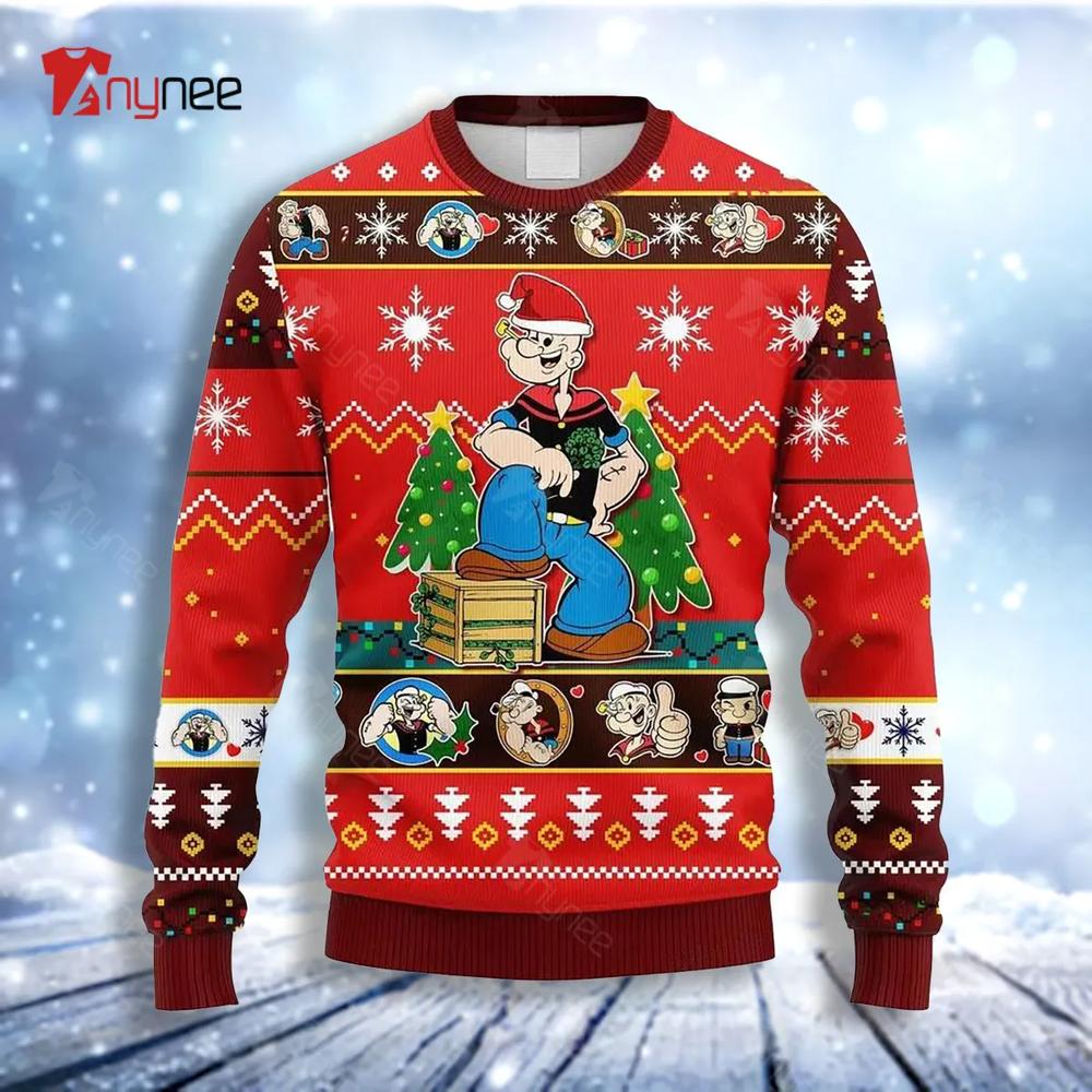 Popeyes Tree Christmas Ugly Christmas Sweater- Best Christmas Gifts 2023