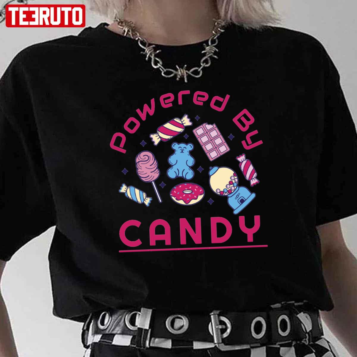 Powered By Candy Halloween Unisex T-Shirt