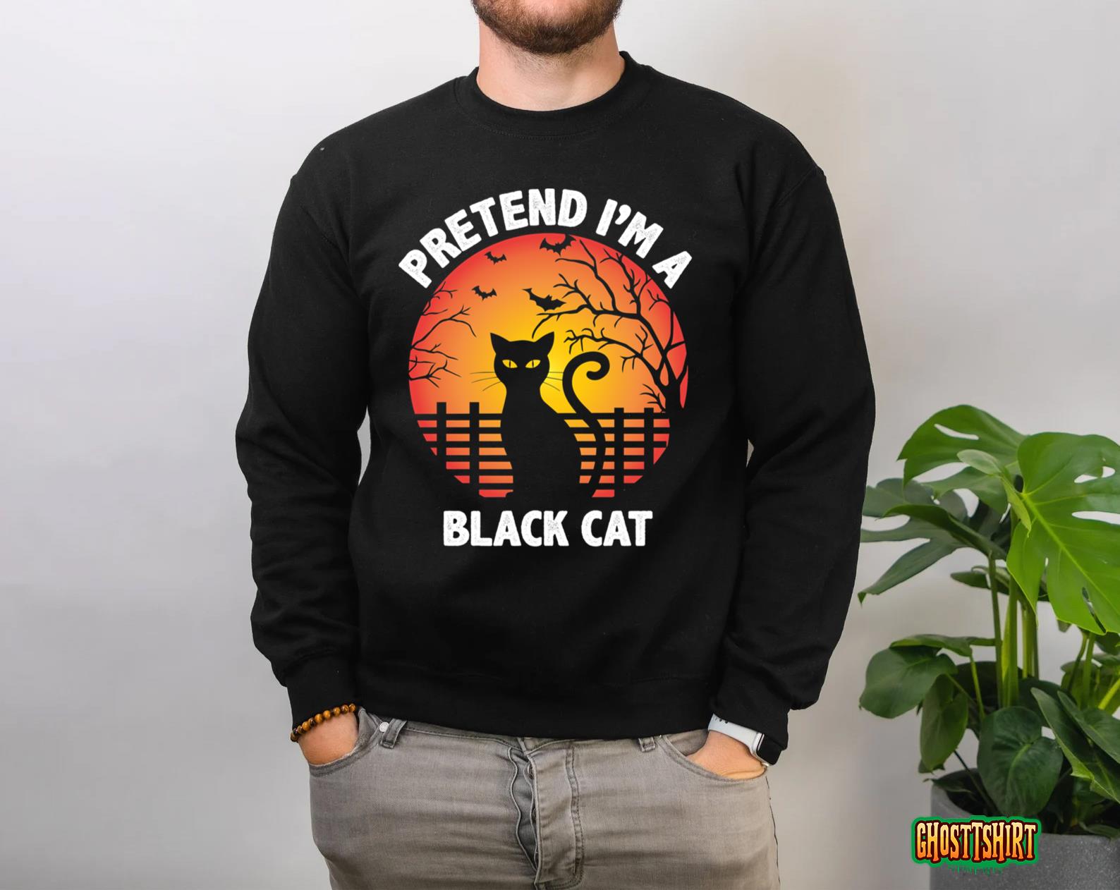 Pretend Im a Black Cat Halloween 2022 Gifts Funny and Scary Classic T-Shirt