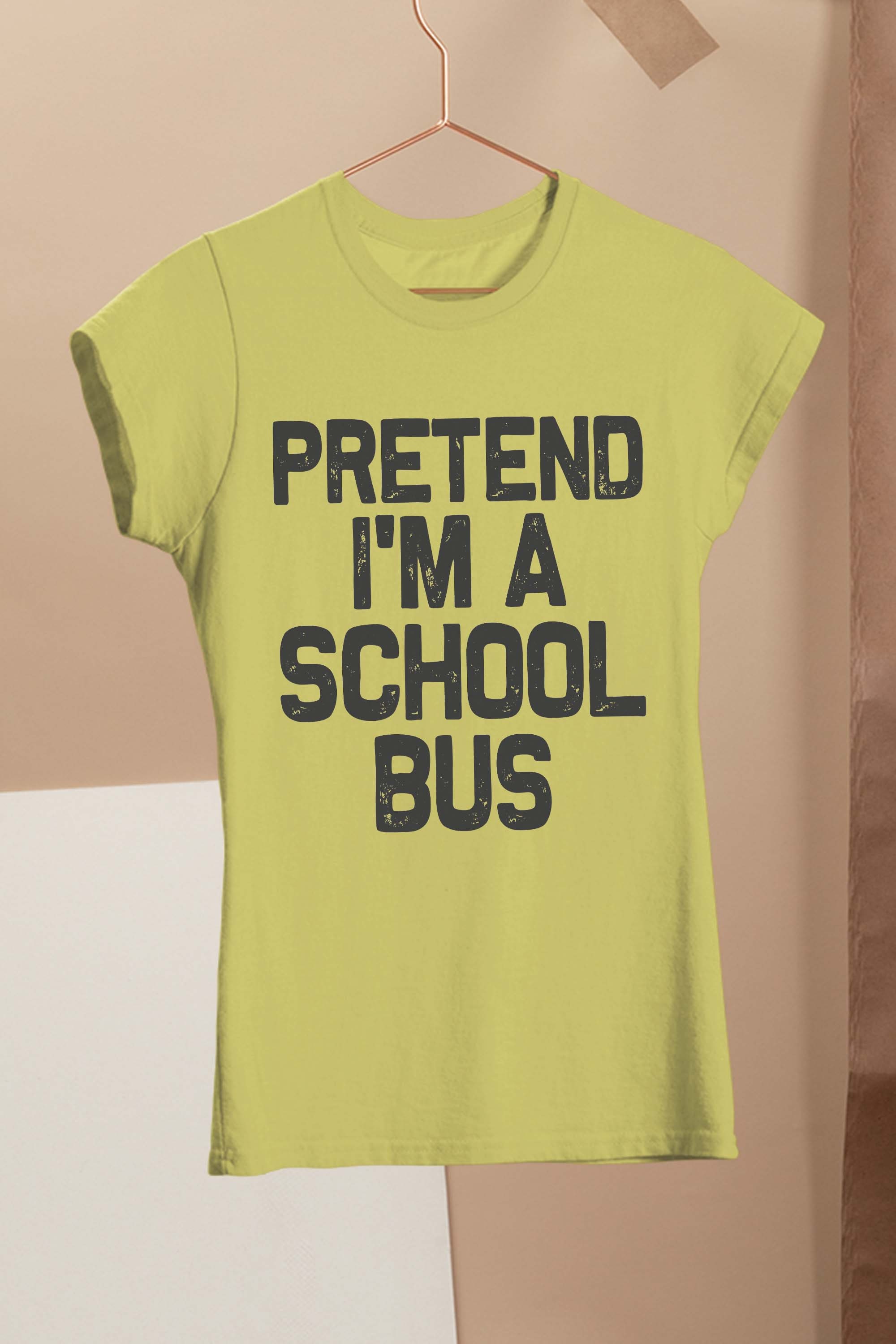 Pretend I’m a School Bus Halloween Costume Driver Gift T-Shirt