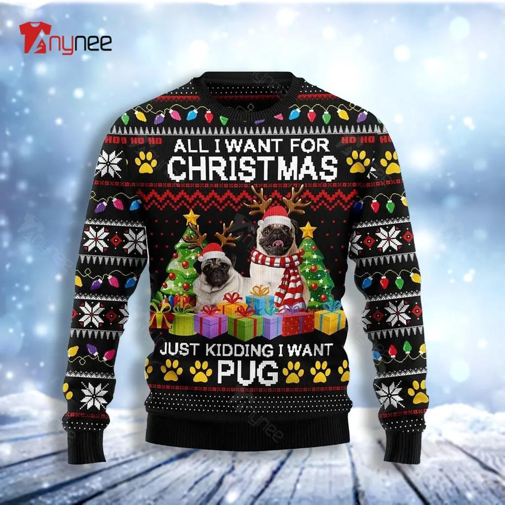 Pug Christmas Ugly Christmas Sweater- Best Christmas Gifts 2023