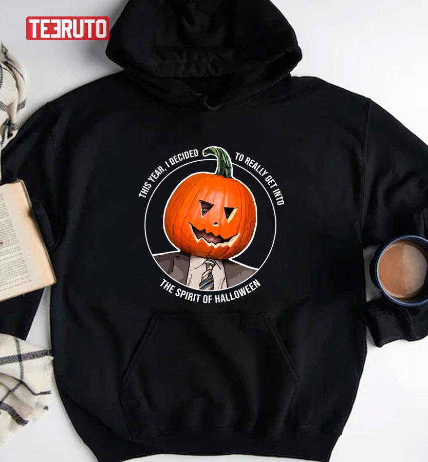 Pumpkin Head Dwight Schrute Graphic Halloween Unisex T-Shirt