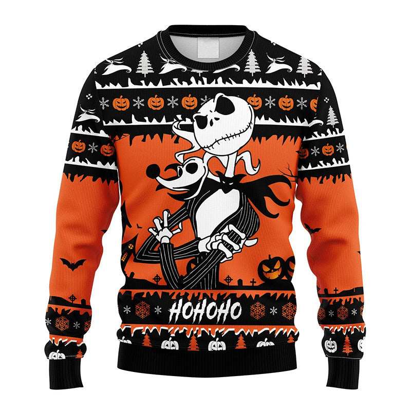 Pumpkin Jack Skellington With Zero Ugly Sweater – Best Christmas Gifts 2023