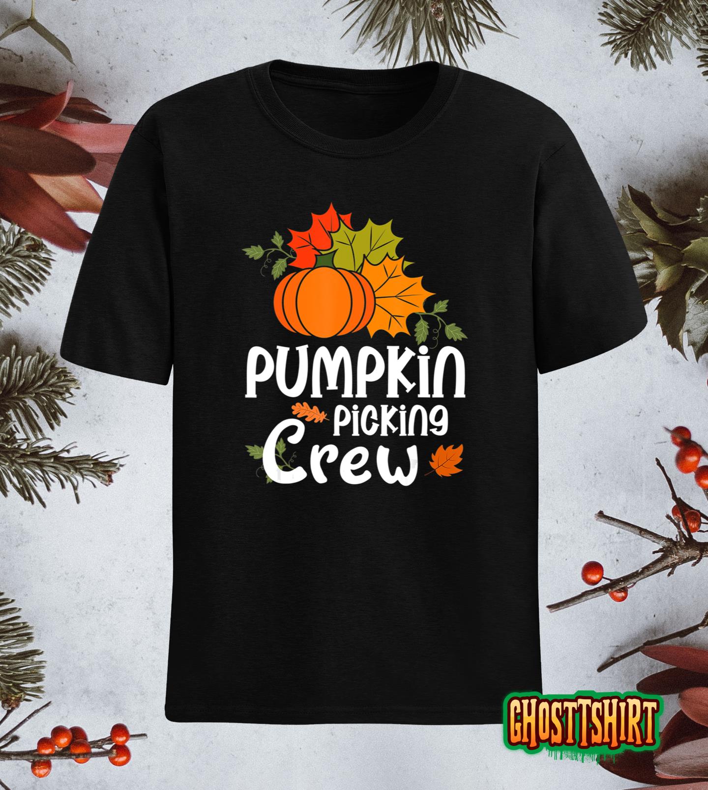 Pumpkin Picking Crew For Halloween Family Matching T-Shirt