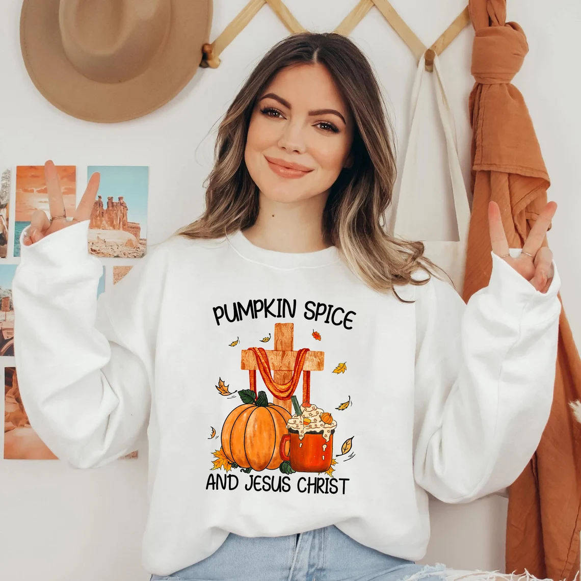 Pumpkin Spice And Jesus Christ Sweatshirt