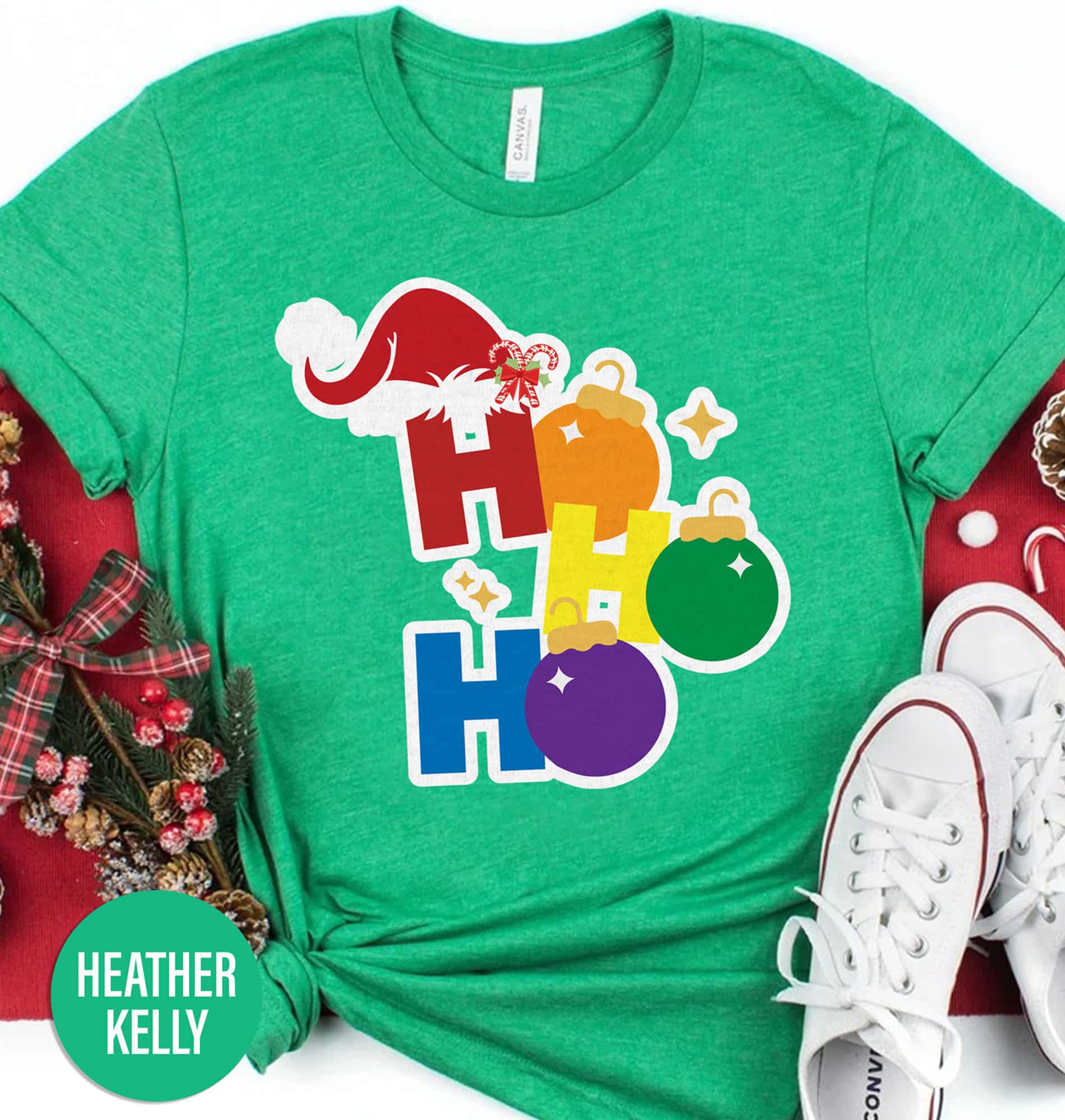 Rainbow Ho Ho Ho Christmas Shirt