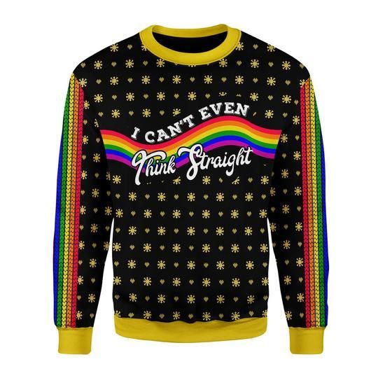 Rainbow LGBT Flag Ugly Christmas Sweater | For Men & Women | Adult | US3684- Best Christmas Gifts 2023