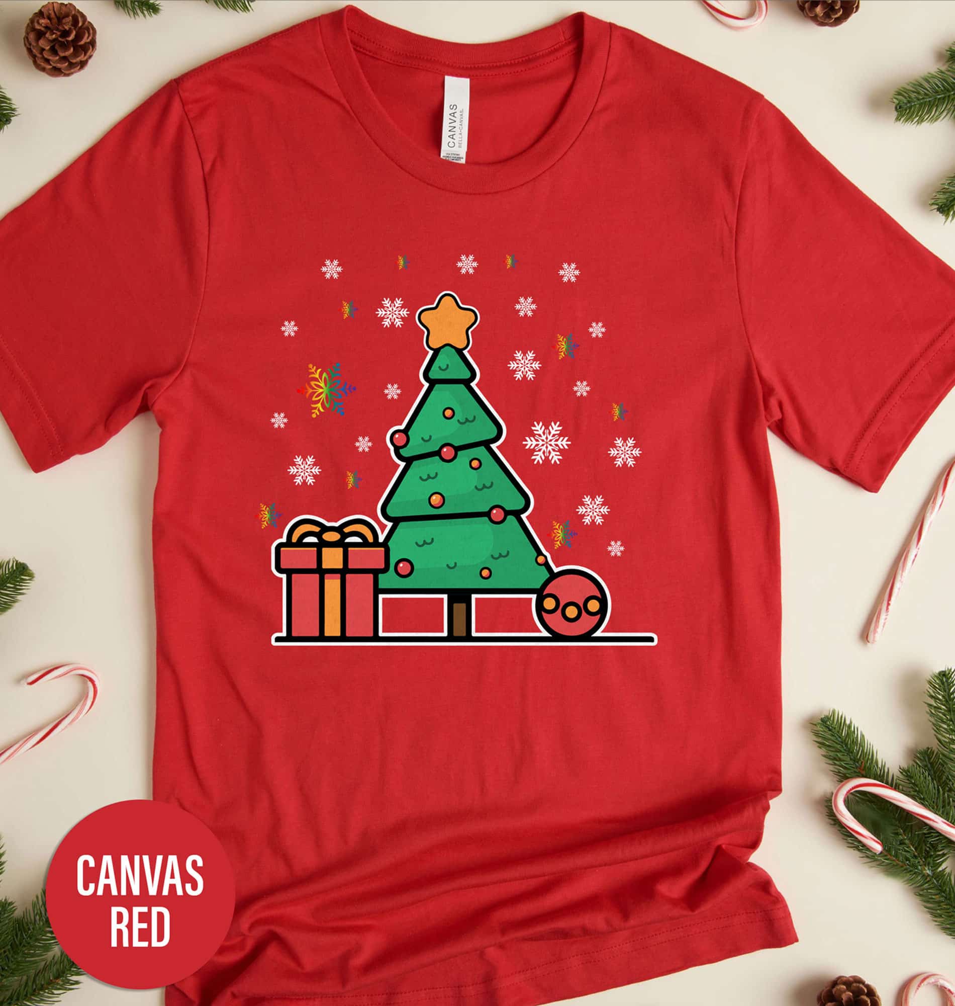 Rainbow Tree Festive Shirt  Xmas Exclusive