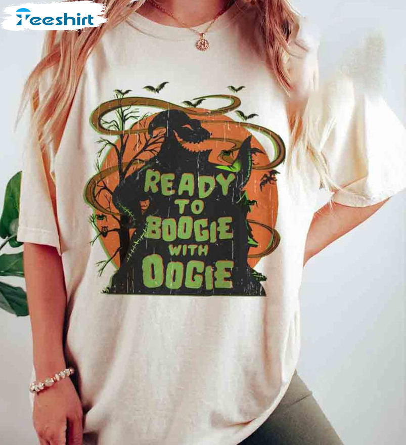 Ready To Boogie With Oogie Shirt, Let’s Oogie Boogie Halloween Short Sleeve Unisex T-shirt