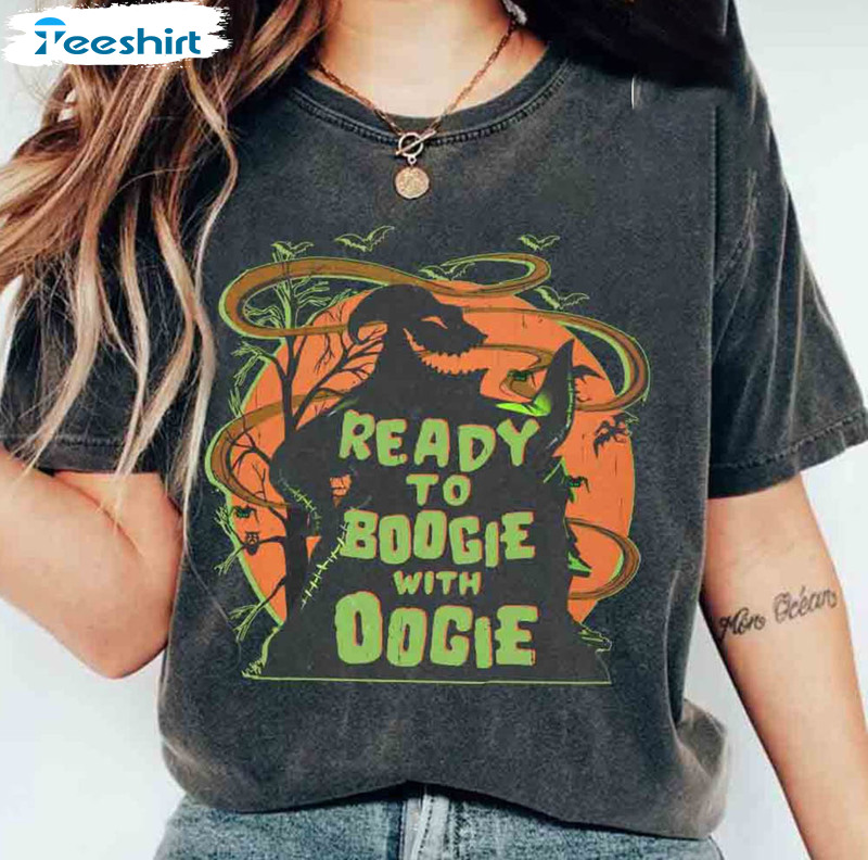 Ready To Boogie With Oogie Shirt, Let’s Oogie Boogie Halloween Short Sleeve Unisex T-shirt