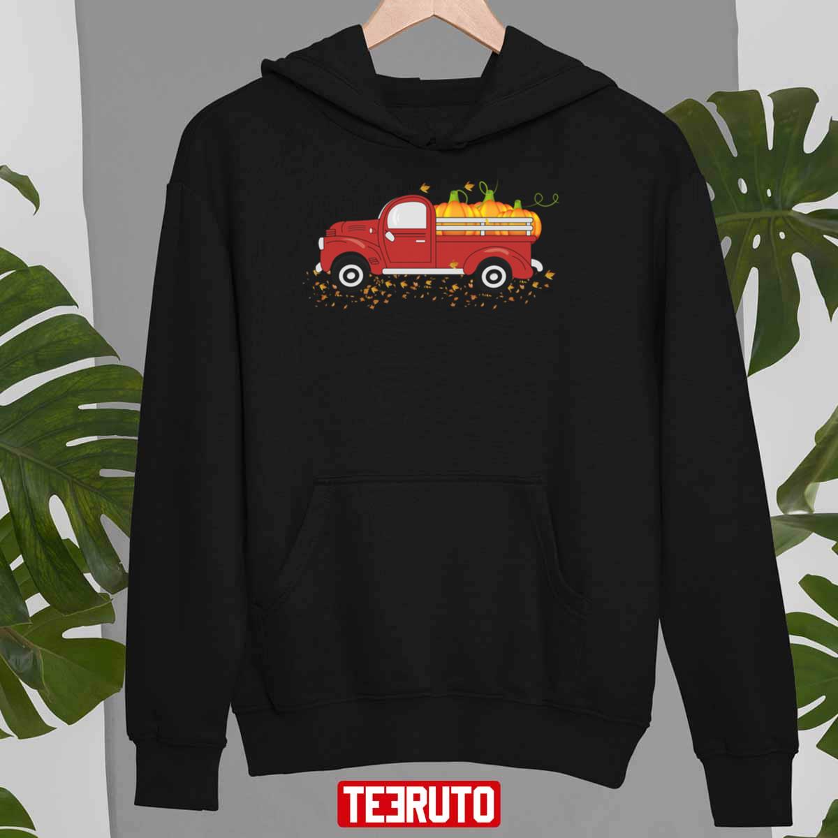 Red Fall Pumpkin Truck Halloween Unisex Sweatshirt