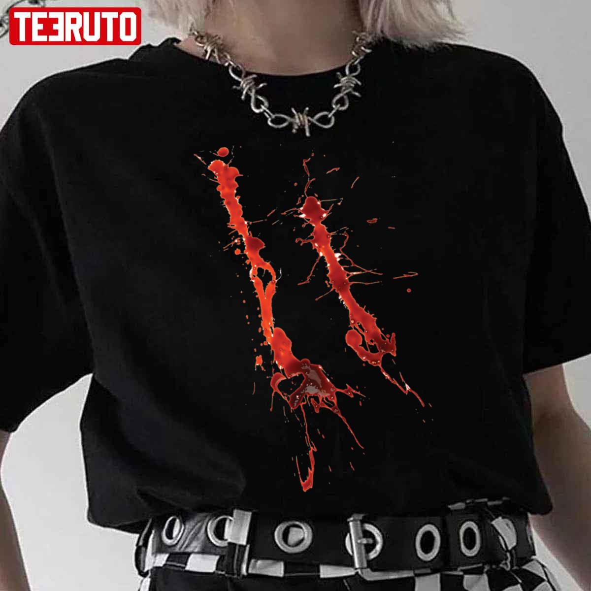 Red Iconic Blood Splatter Halloween Unisex T-Shirt