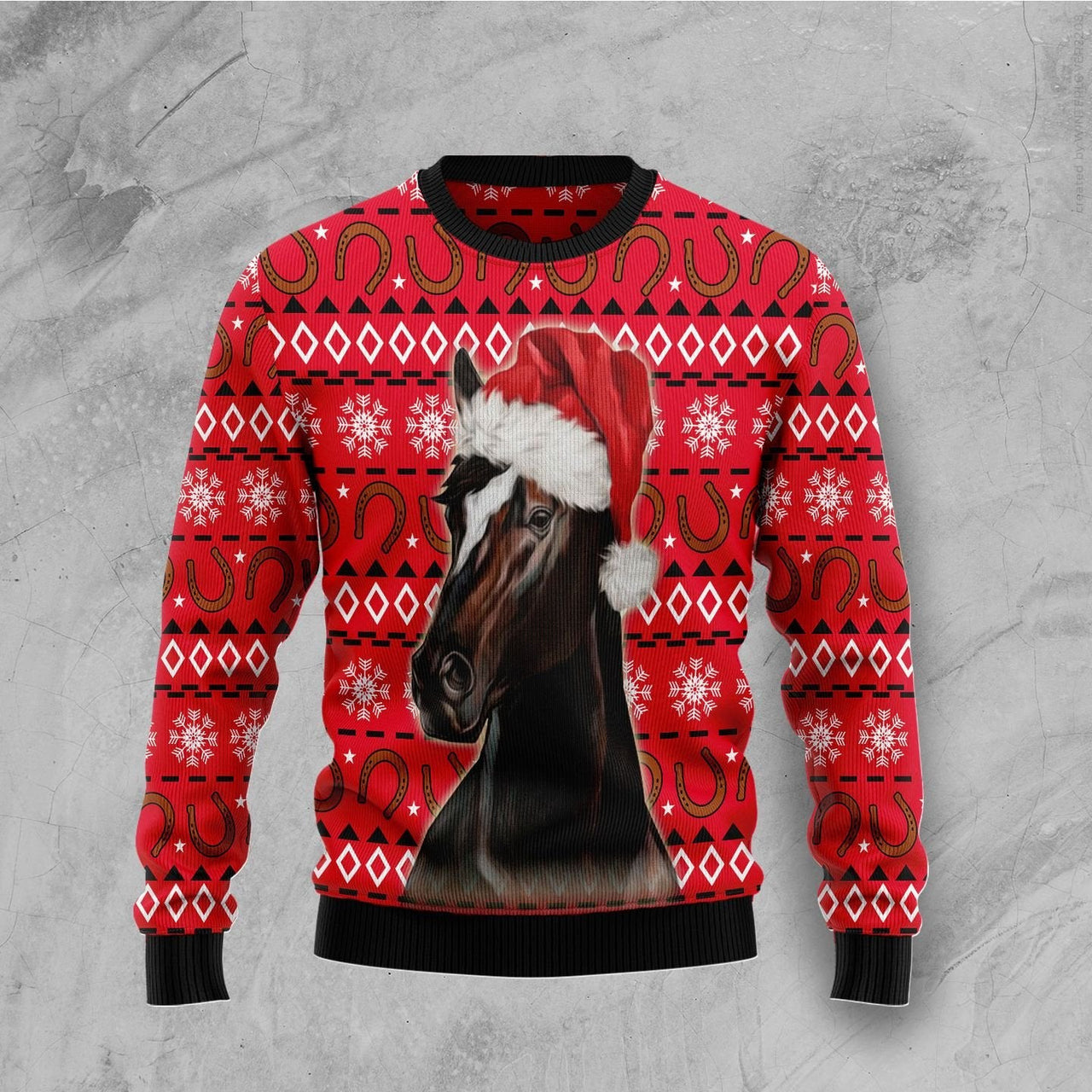 Red Santa Horse Xmas Ugly Sweater – Best Christmas Gifts 2023