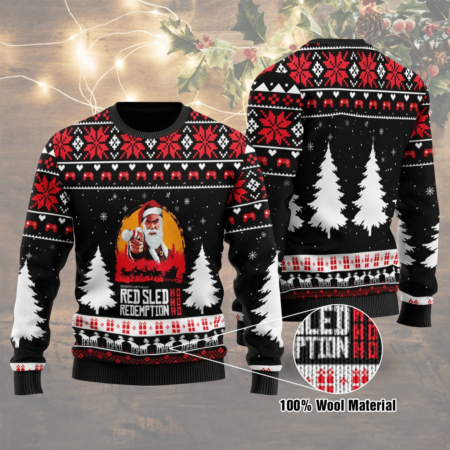 Red Sled Redemption Ugly Christmas Sweater | For Men & Women | Adult | US1667- Best Christmas Gifts 2023