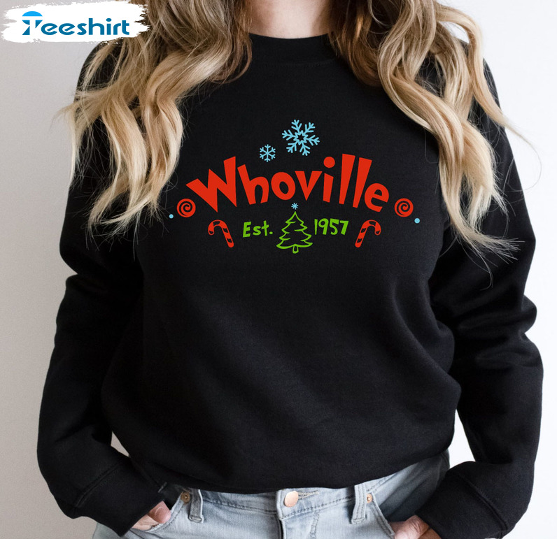 Red Whoville University Sweatshirt , University 1957 Gift For Christmas