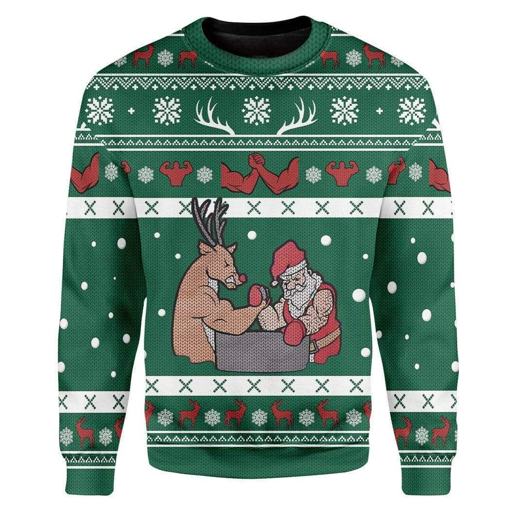 Reindeer And Santa Ugly Christmas Sweater | For Men & Women | Adult | US1821- Best Christmas Gifts 2023