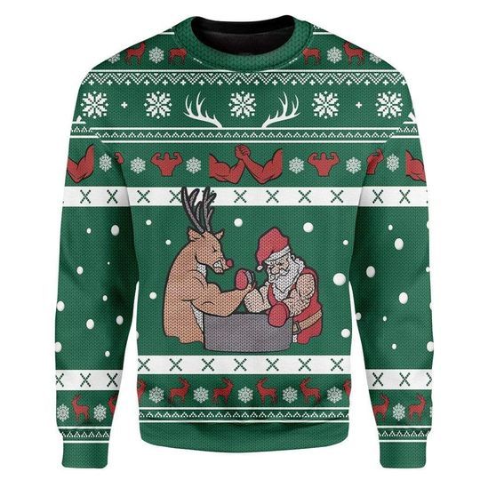 Reindeer And Santa Ugly Christmas Sweater | For Men & Women | Adult | US3791- Best Christmas Gifts 2023