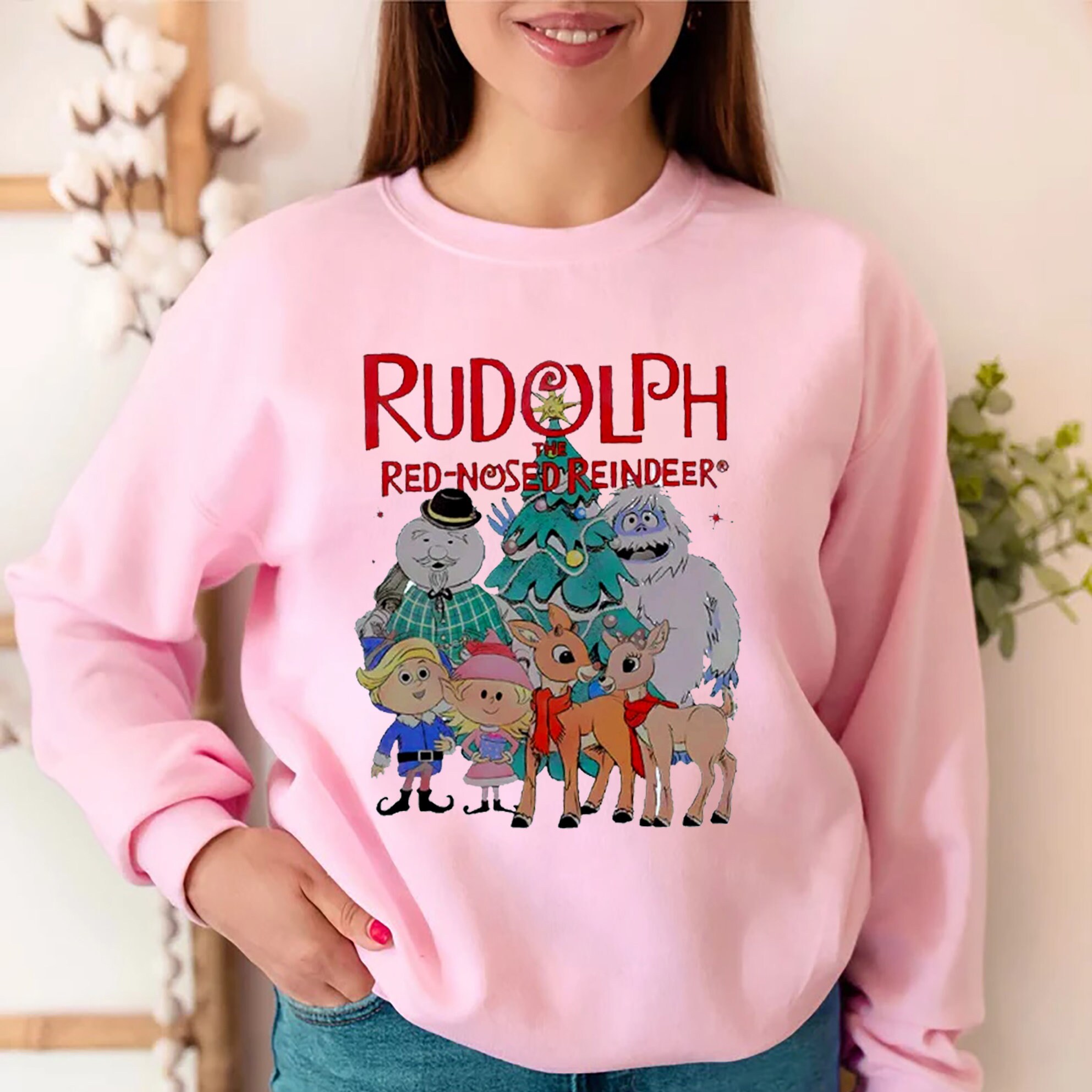 Reindeer Christmas Rudolph The Red Nosed Reindeer Sweatshirt