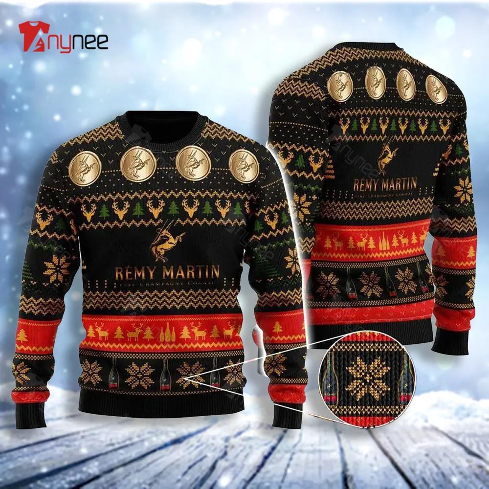 Remy Martin Logo Ugly Christmas Sweater- Best Christmas Gifts 2023