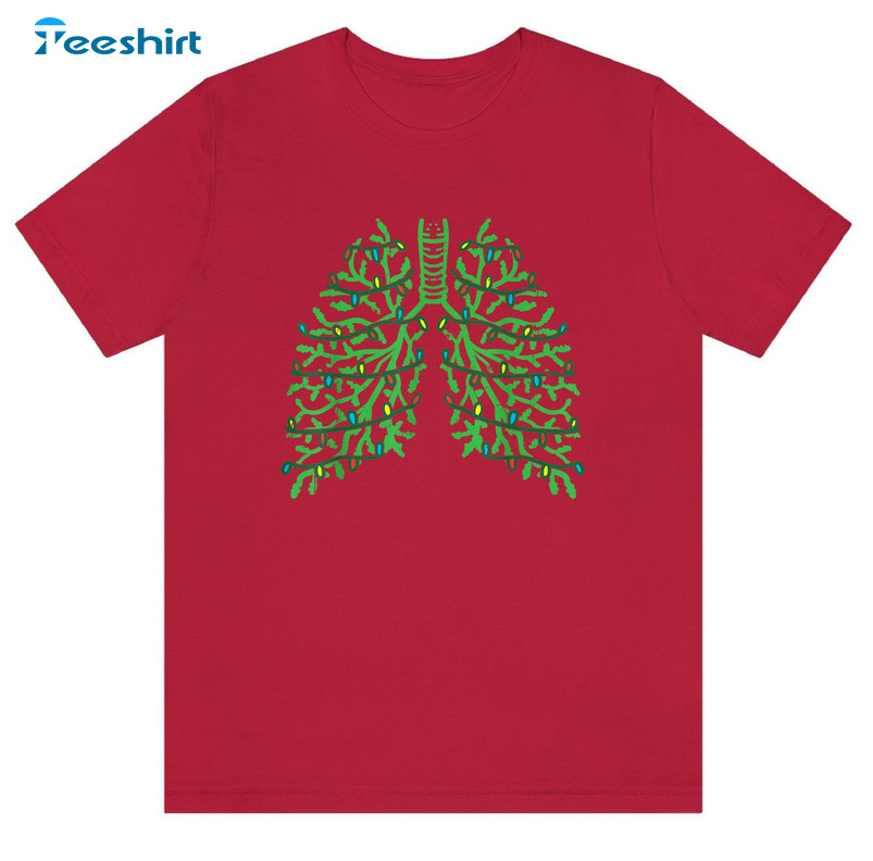 Respiratory Therapist Christmas Shirt, Christmas Tree Short Sleeve Unisex Hoodie