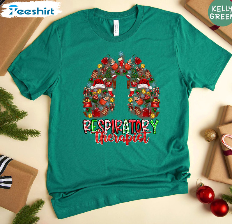 Respiratory Therapist Shirt, Christmas Matching Crewneck Hoodie