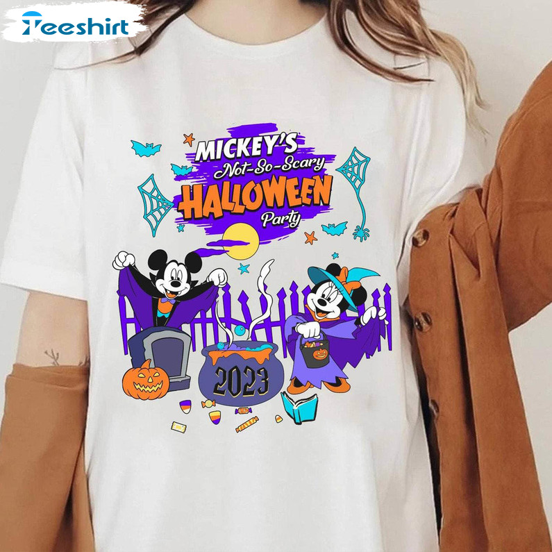 Retro Animated Movie Shirt, Not So Scary Halloween Party Hoodie Crewneck