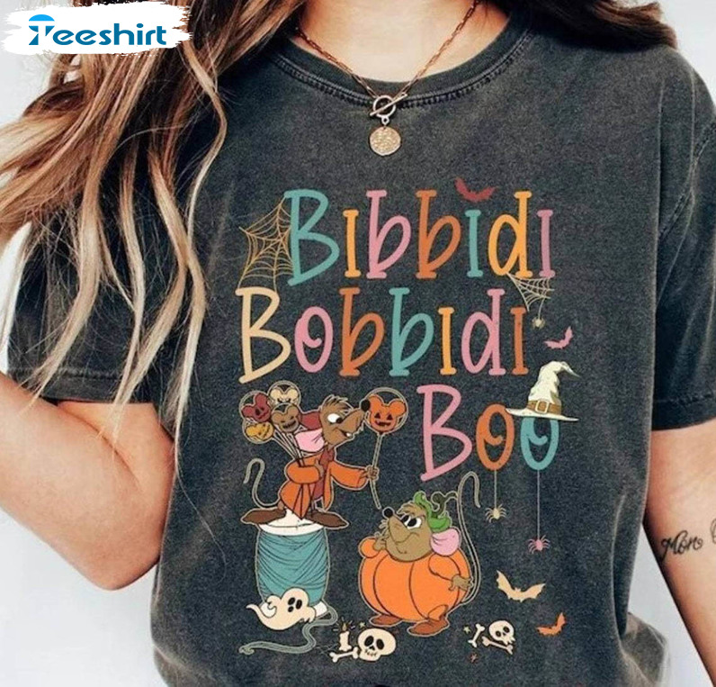 Retro Bibbidi Bobbidi Boo Shirt, Halloween Pumpkin Sweater Unisex T Shirt