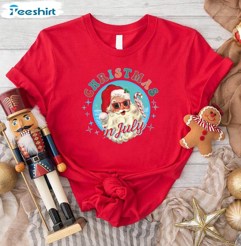 Retro Christmas In July Summer Vacation Shirt