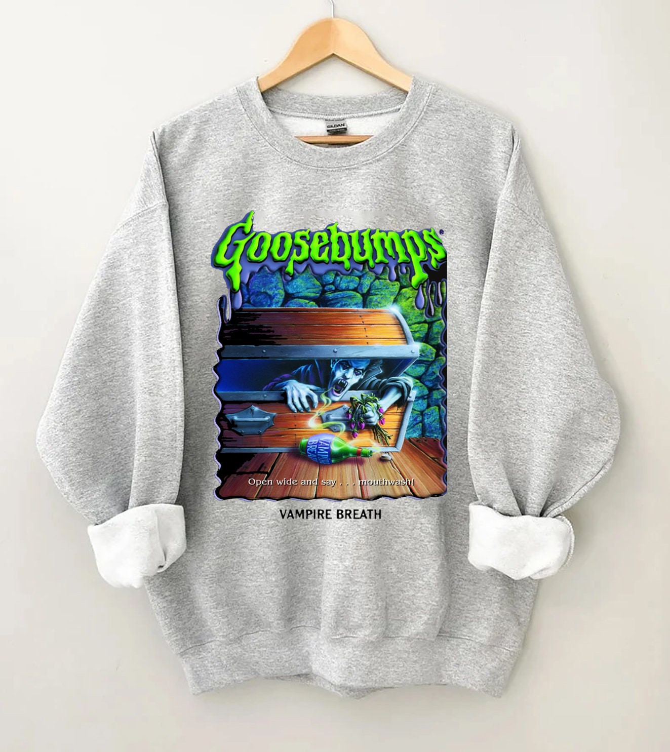 Retro Goosebumps Vampire Breath Sweatshirt