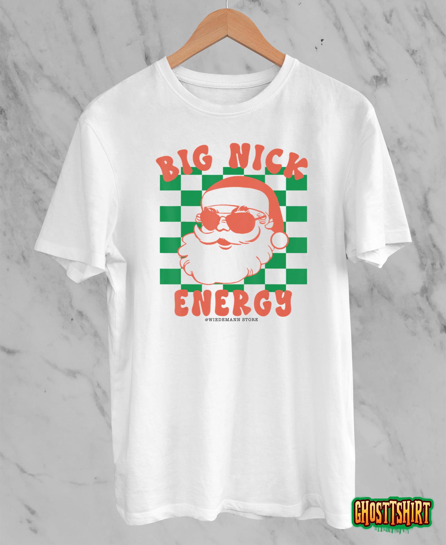 Retro Groovy Big Nick Santa Energy Christmas Trendy 2022 T-Shirt