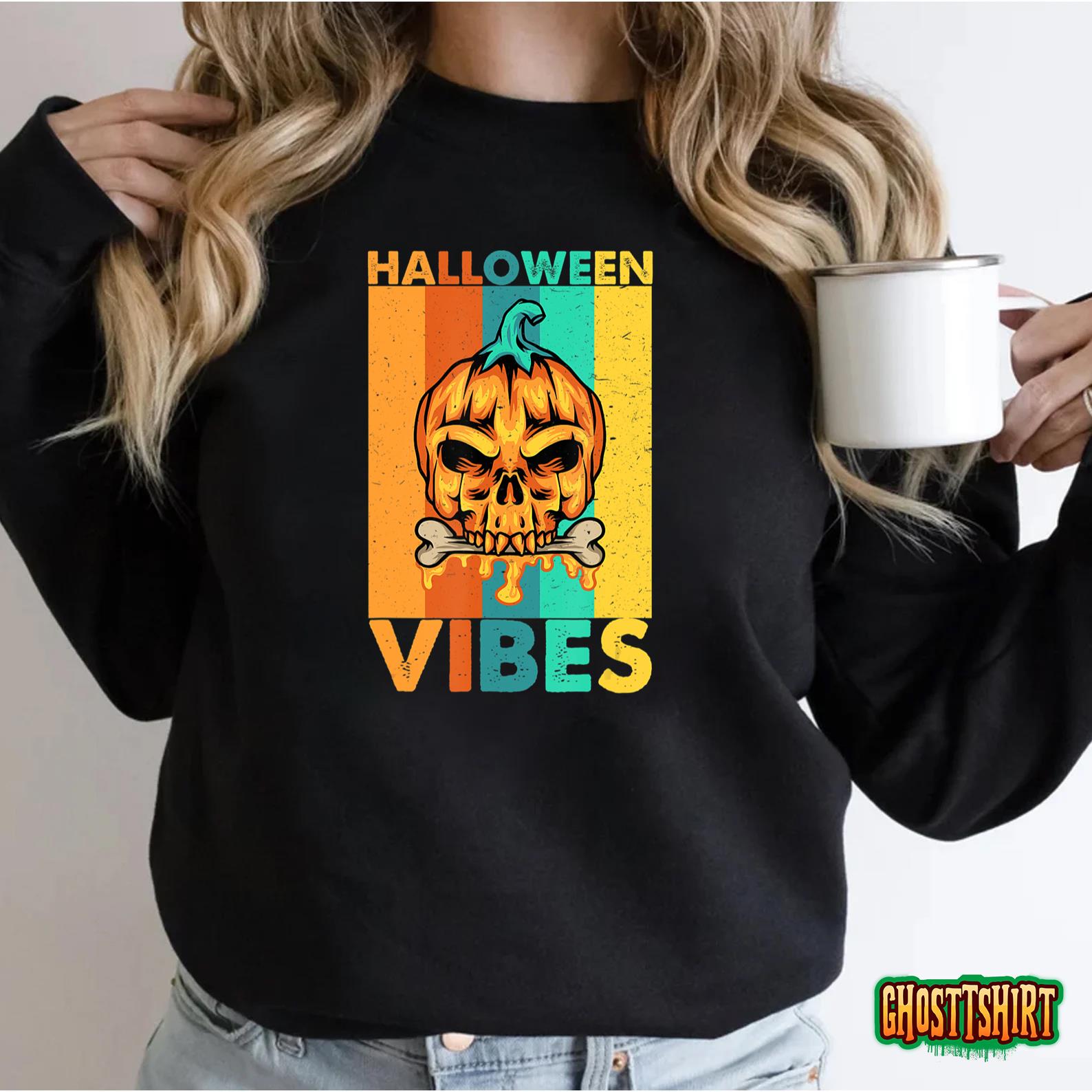 Retro Halloween Vibes Halloween Vintage Halloween 2022 T-Shirt