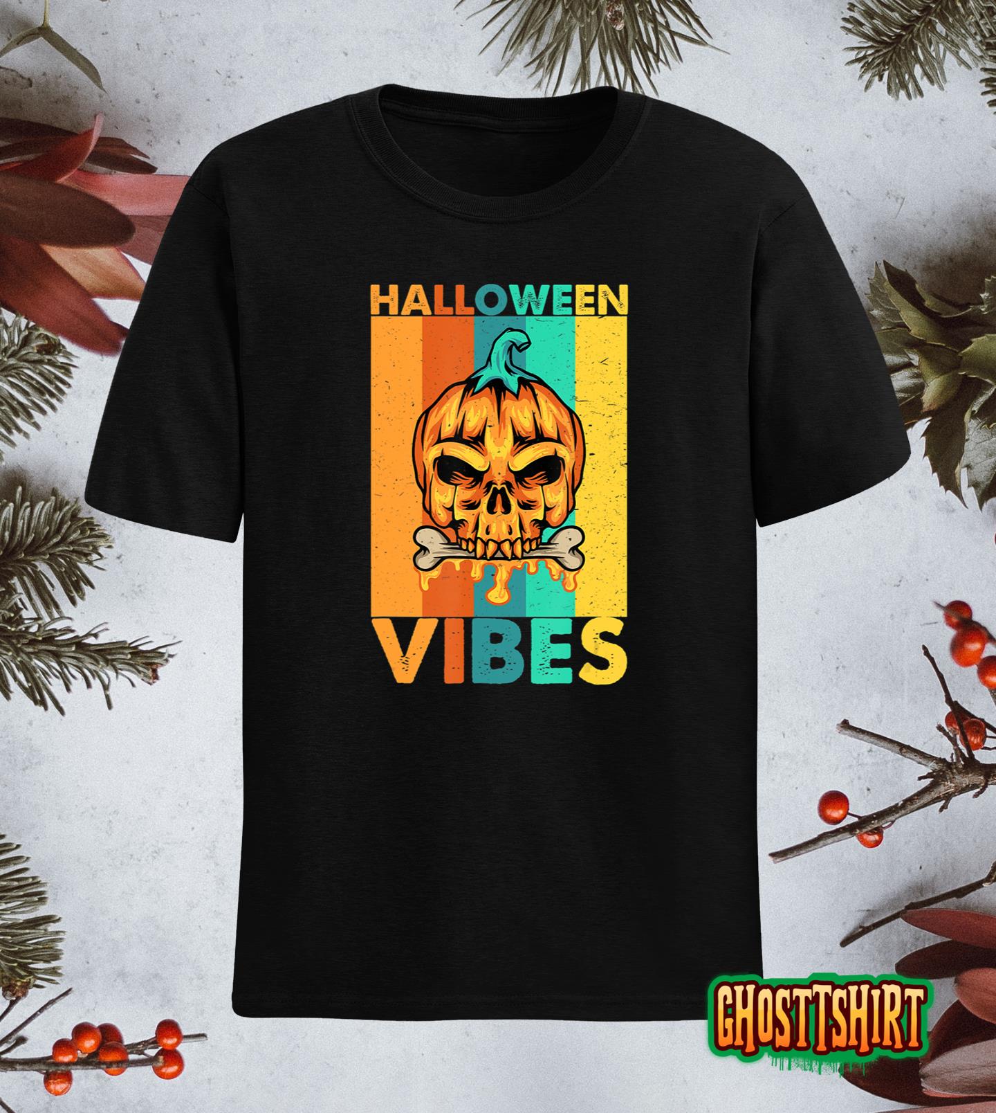 Retro Halloween Vibes Halloween Vintage Halloween 2022 T-Shirt