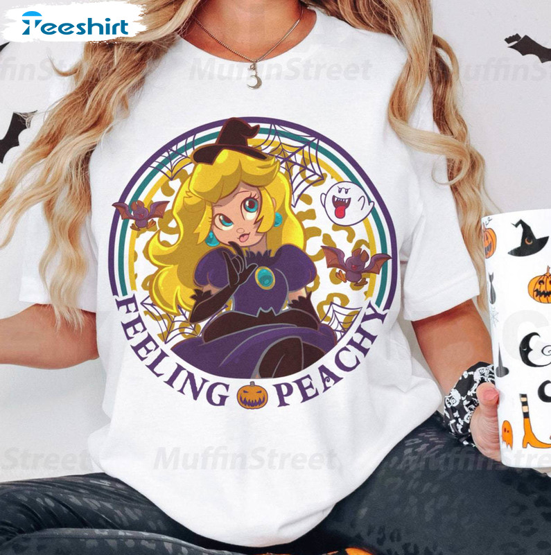 Retro Princess Peach Shirt, Halloween Funny Short Sleeve Long Sleeve