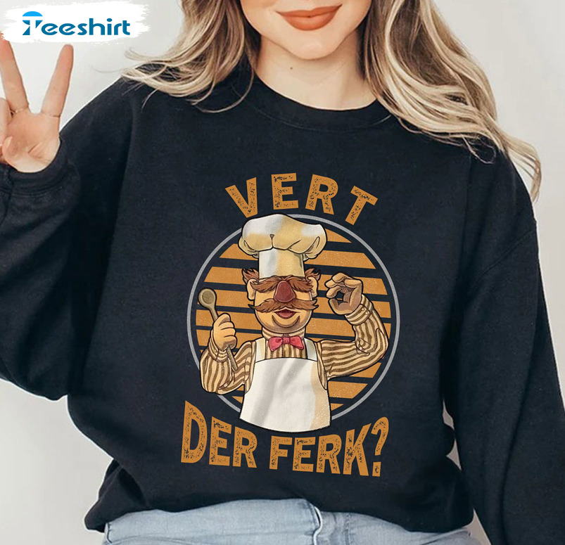 Retro Vert Der Ferk Shirt, Muppet Christmas Carol Characters Unisex Hoodie Crewneck