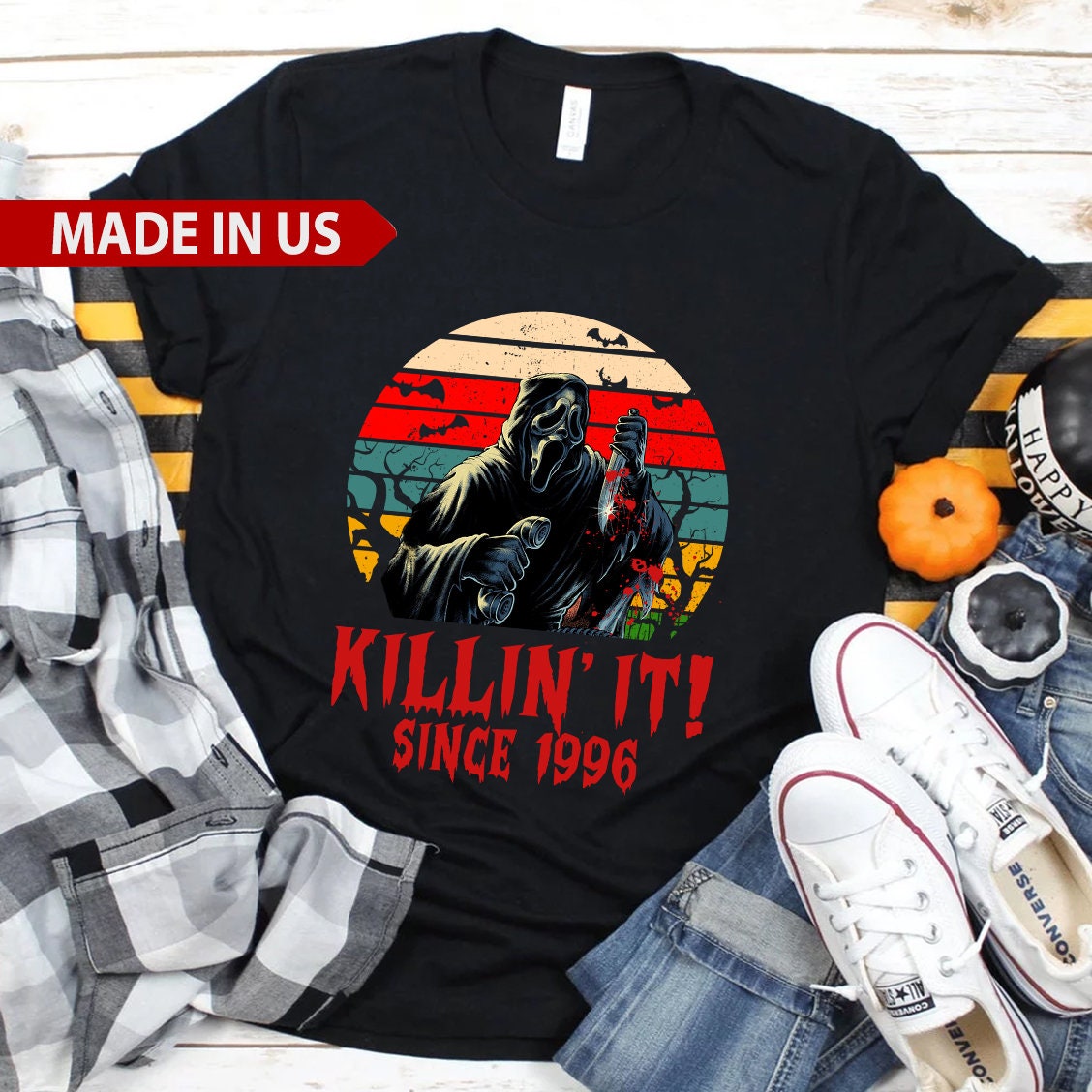 Retro Vintage Ghost Face Killing It Since 1996 T-Shirt