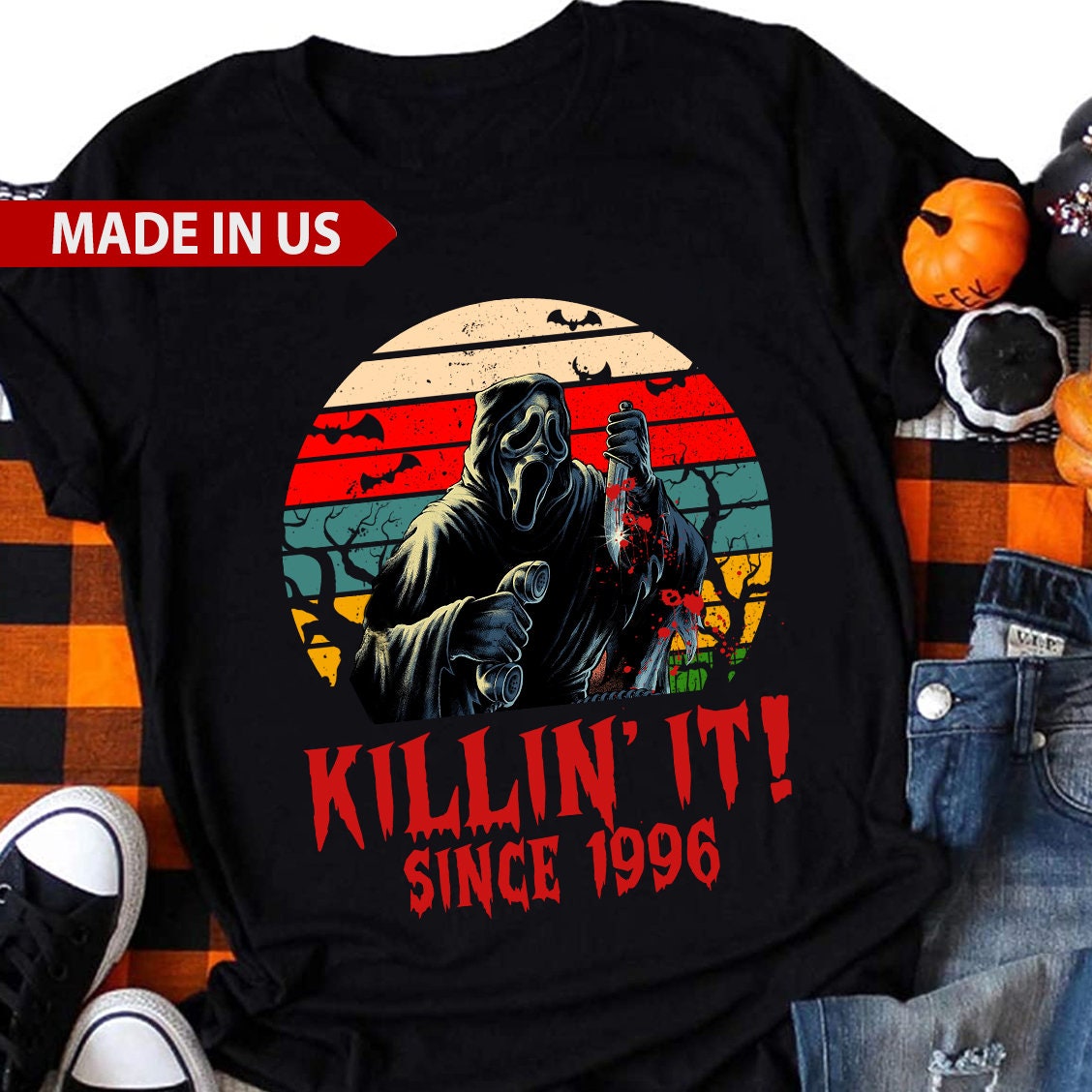 Retro Vintage Ghost Face Killing It Since 1996 T-Shirt