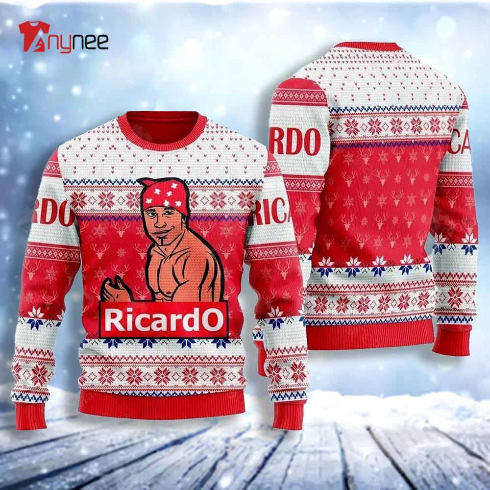 Ricardo Milos Meme Funny Ugly Christmas Sweater- Best Christmas Gifts 2023