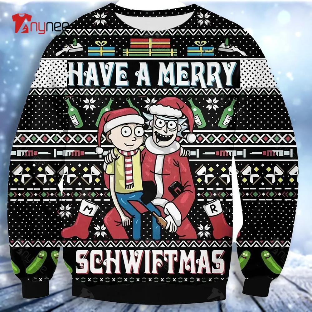 Rick Have A Merry Schwiftmas Ugly Christmas Sweater- Best Christmas Gifts 2023