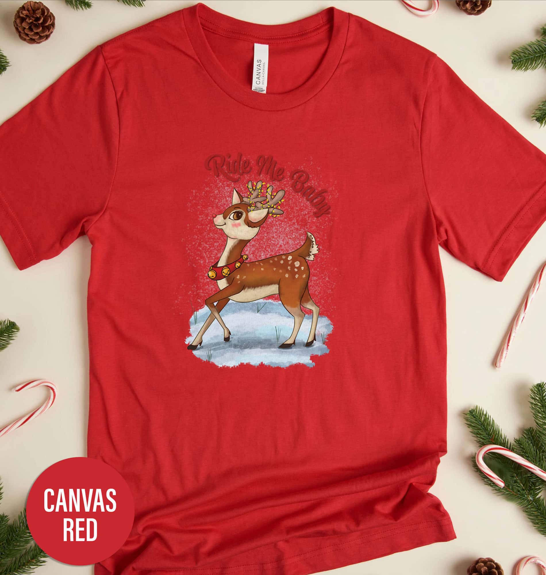 “Ride Me Baby” Festive Christmas Shirt