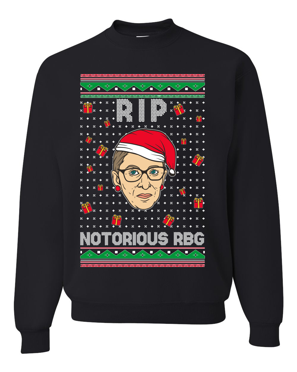 RIP Notorious RBG Ruth Bader Ginsburg Ugly Christmas Sweater- Best Christmas Gifts 2023