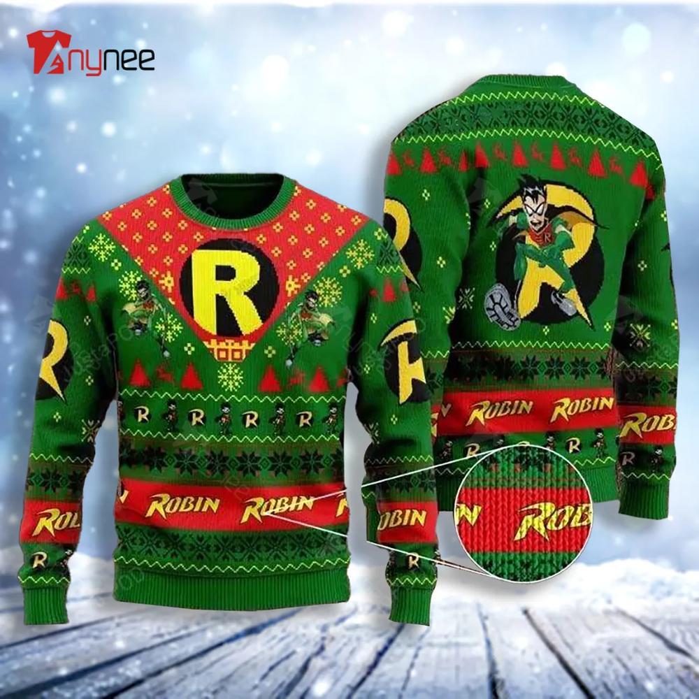 Robin Teen Titans Ugly Christmas Sweater- Best Christmas Gifts 2023