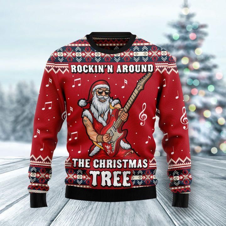 Rockin’ Around The Christmas Tree Ugly Christmas Sweater | For Men & Women | Adult | US1469- Best Christmas Gifts 2023