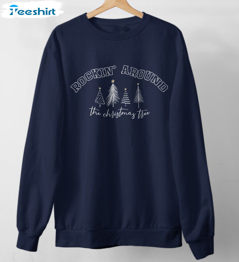 Rockin Around The Christmas Tree Unisex Hoodie, Long Sleeve