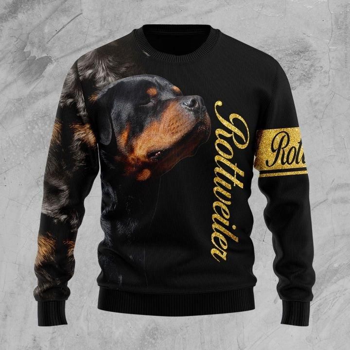 Rottweiler Half Cool Ugly Christmas Sweater | For Men & Women | Adult | US1792- Best Christmas Gifts 2023