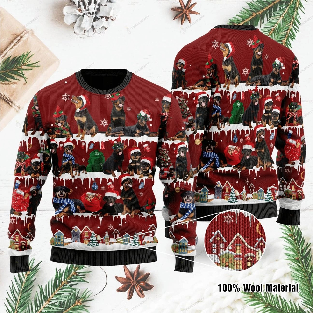 Rottweiler Ugly Christmas Sweater | For Men & Women | Adult | US1075- Best Christmas Gifts 2023