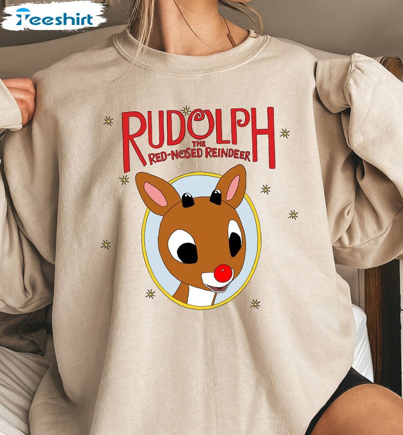 Rudolph The Red Nosed Reindeer Christmas Sweatshirt Vintage Hoodie