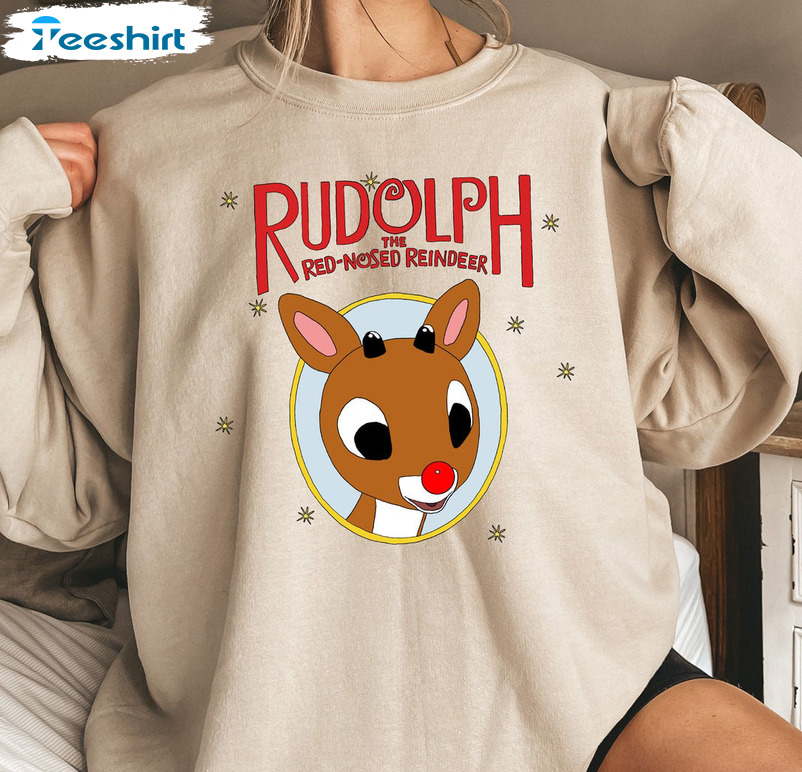 Rudolphs The Red Nosed Reindeer Sweatshirt, Christmas Vintage Unisex T-shirt Sweater