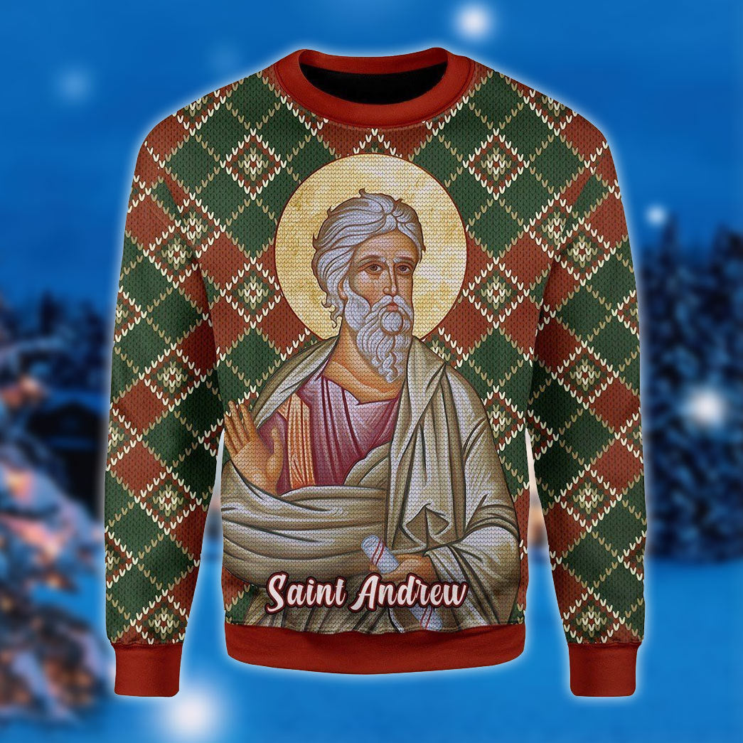 Saint Andrew The Apostle Ugly Sweater – Best Christmas Gifts 2023